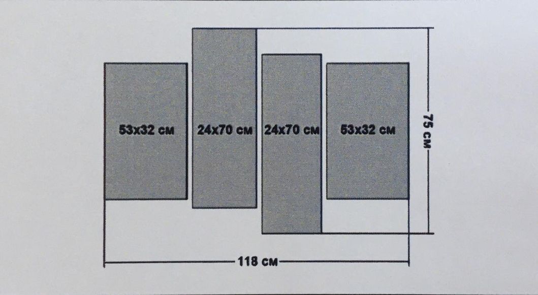 Картина модульная 4 части Маки 80 х 120 см (8351-352)