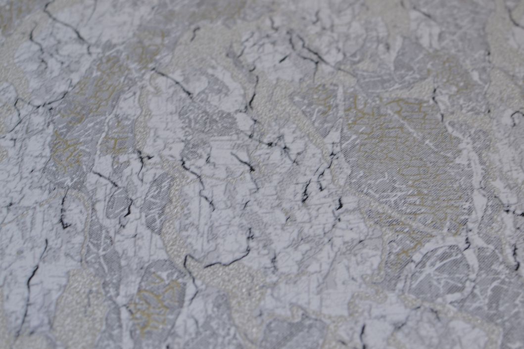 Шпалери вінілові на паперовій основі Слов'янські шпалери Comfort В53,4 Петрос сіро-бежевий 0,53 х 10,05м (5706-10)