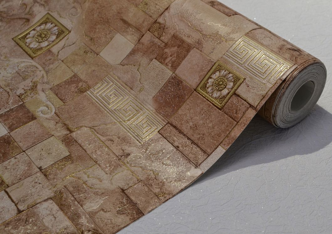 Шпалери вінілові на паперовій основі супер мийка Слов'янські шпалери Expromt B49,4 бежевий 0,53 х 10,05м (5792-02)