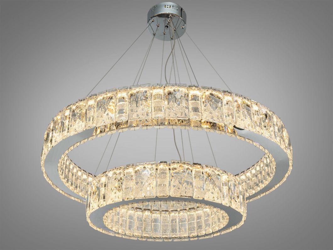Люстра хрустальная LED Diasha хром 152Вт пульт