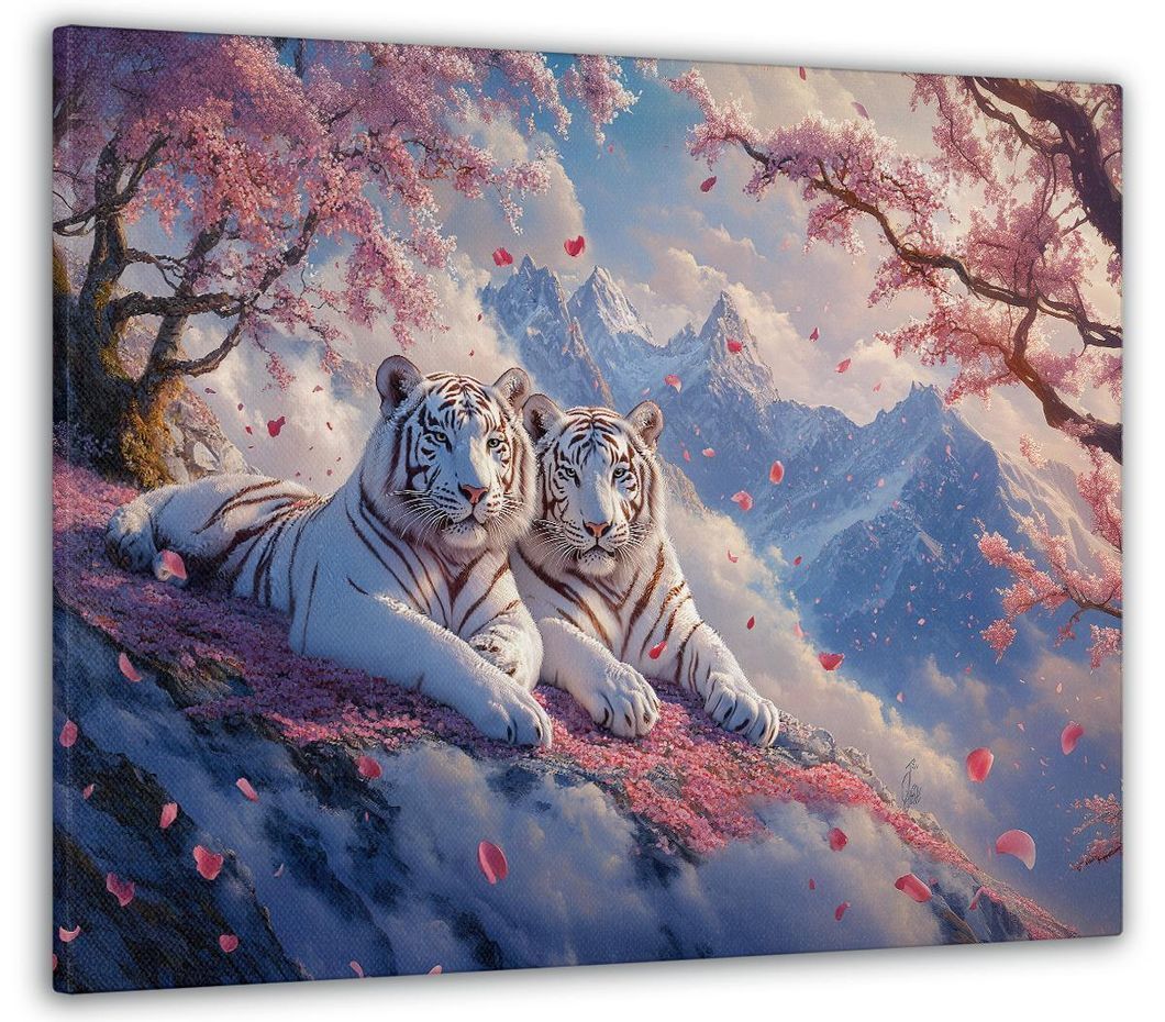 Картина на холсте МАKO " Снежные тигры " 50x70 см MK10553_5070