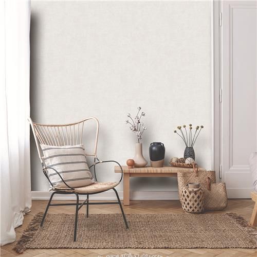Обои виниловые на флизелиновой основе Duka Linen серо-бежевый 1,06 х 10,05м (28333-5)