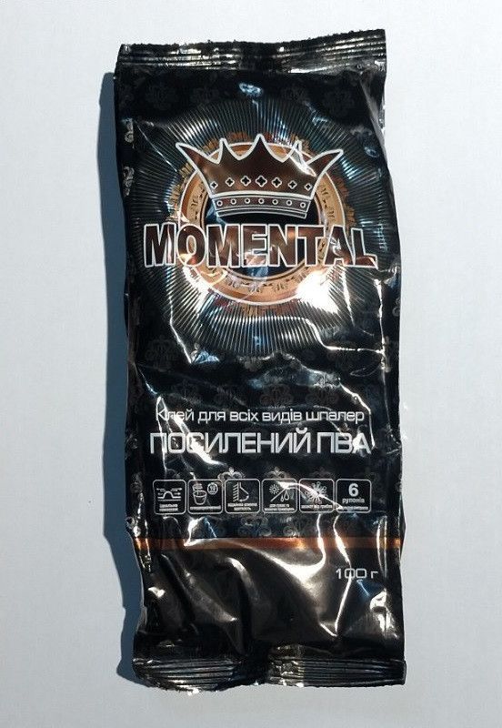 Клей для шпалер "Мomental BLACK" з посиленим ПВА 0,1кг (385103)