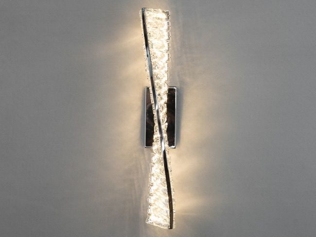 Унікальний настінний кришталевий LED світильник, 15W, хром