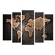 Картина модульна 5 частин Карта світу 80 х 120 см (8401-Q-045)
