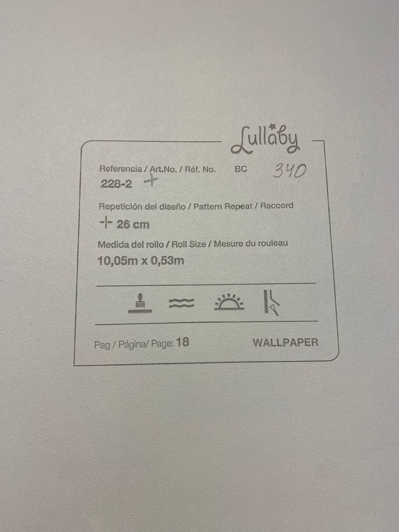 Шпалери паперові ICH Lullaby рожевий 0,53 х 10,05м (228-2)