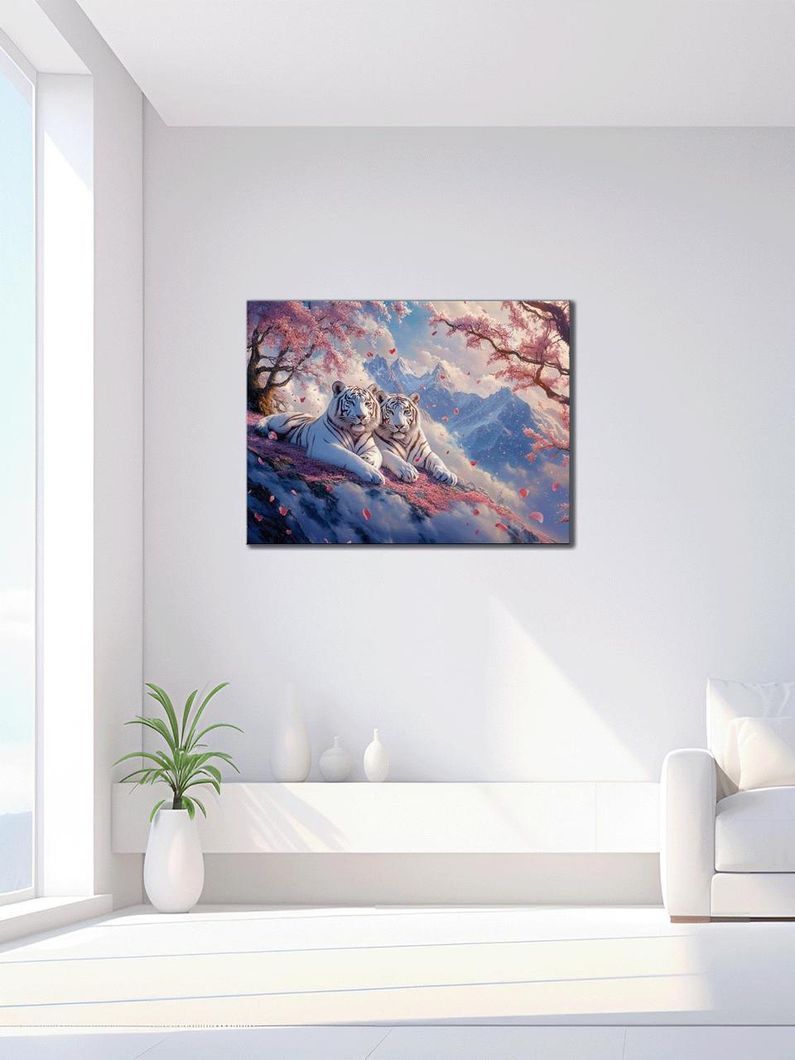 Картина на холсте МАKO " Снежные тигры " 50x70 см MK10553_5070