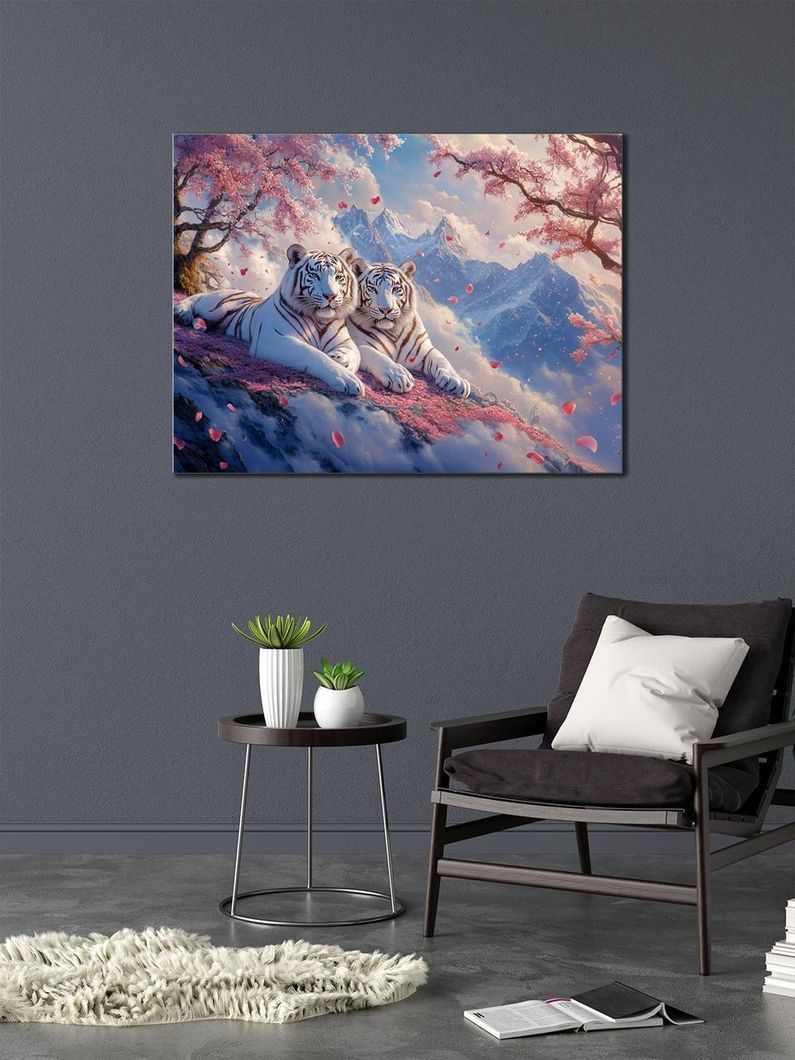 Картина на холсте МАKO " Снежные тигры " 50x70 см MK10553_5070