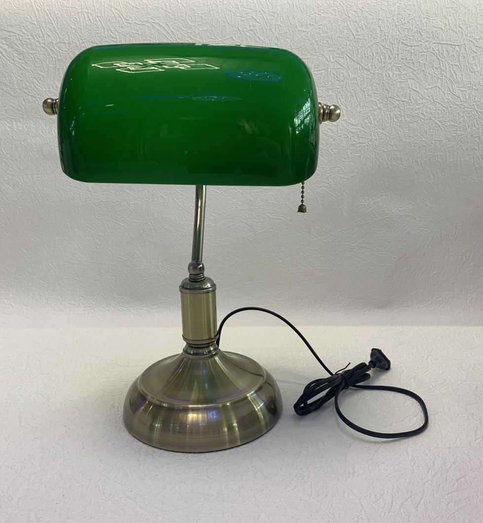 Лампа настольная зелёная на 1 лампа (TY-2323), Зелёный, Зелёный