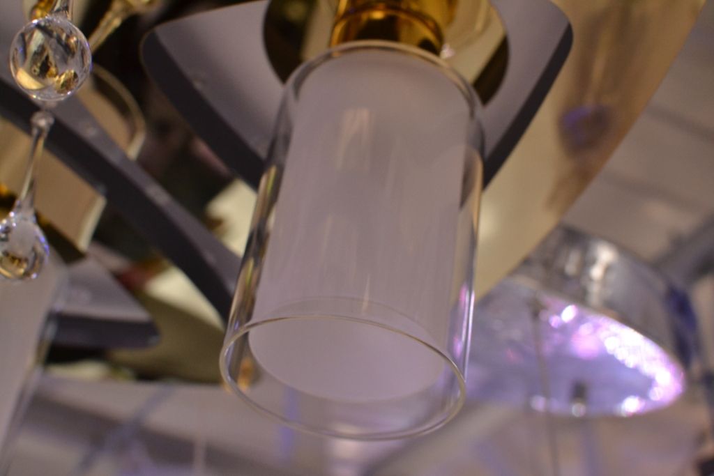 Светодиодная Led-люстра 5 ламп (N8429-5 WT+GD), Белый, Белый