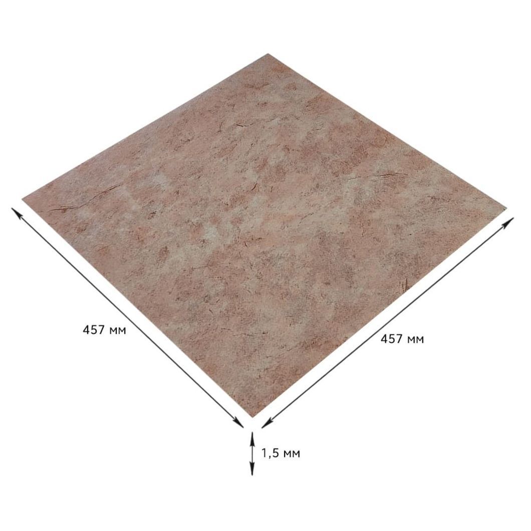 Самоклеюча LVT плитка 457*457*1.5mm (D) SW-00002457, Коричневий, Коричневий