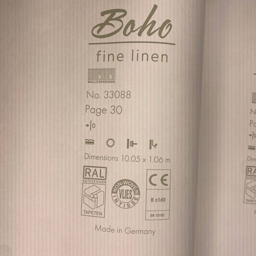 Обои виниловые на флизелиновой основе Marburg Boho серо бежевые 1,06 х 10,05м (33088)