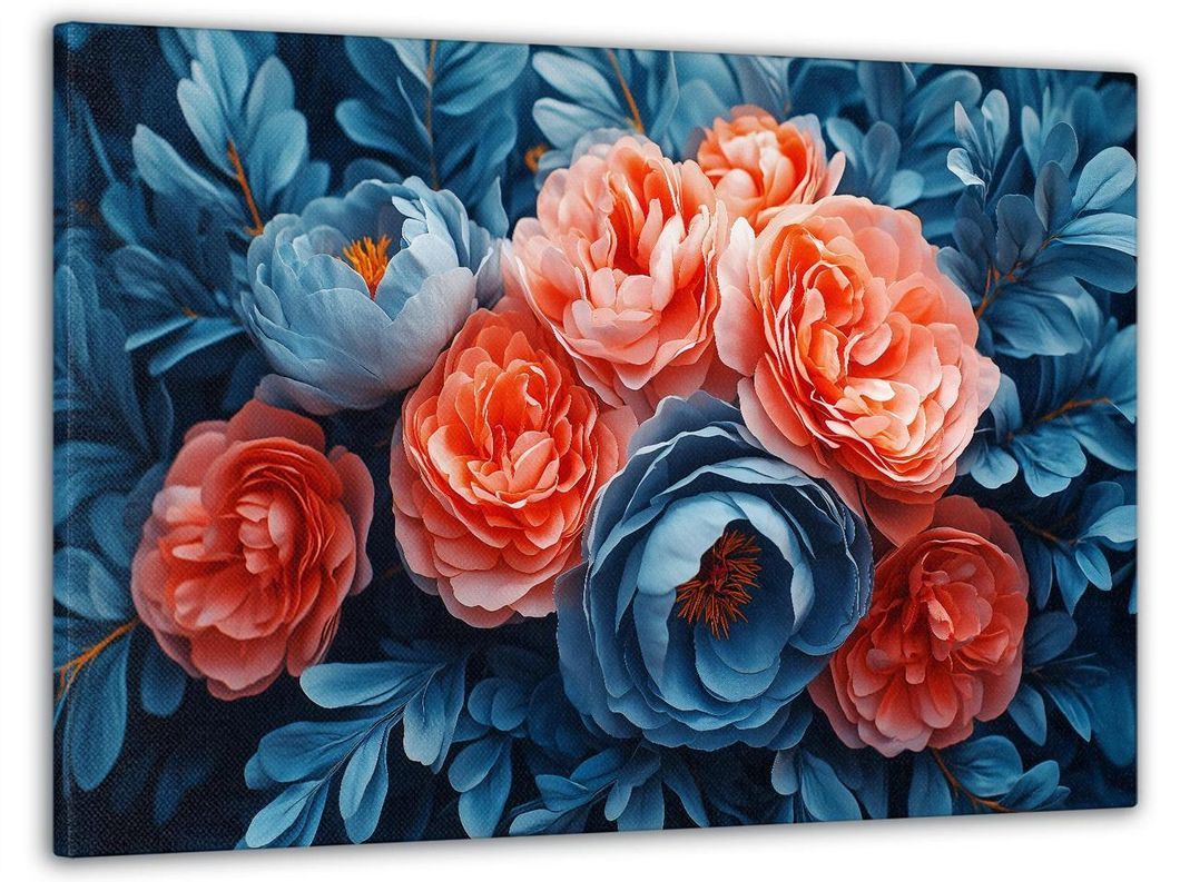 Картина на холсте МАKO " Цветочный калейдоскоп " 60x100 см MK10592