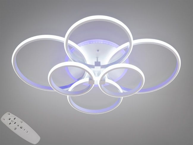 Стельова LED люстра Diasha чорна 80W 4 кільця