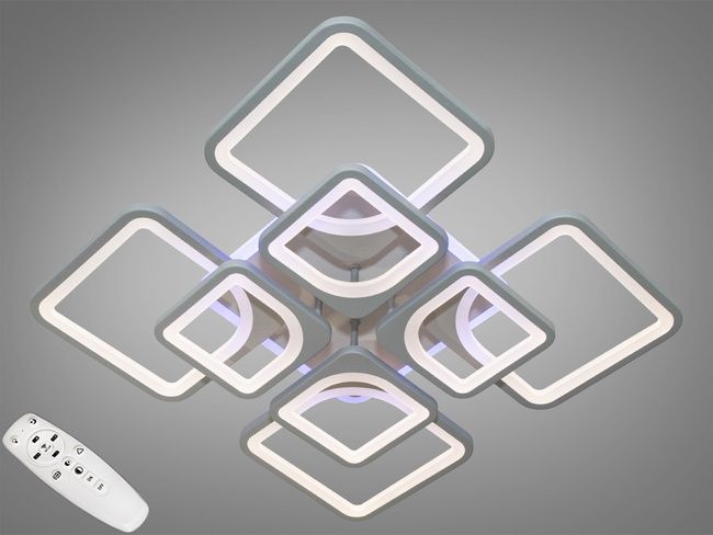 Потолочная LED люстра с димером и цветной подсветкой 190W