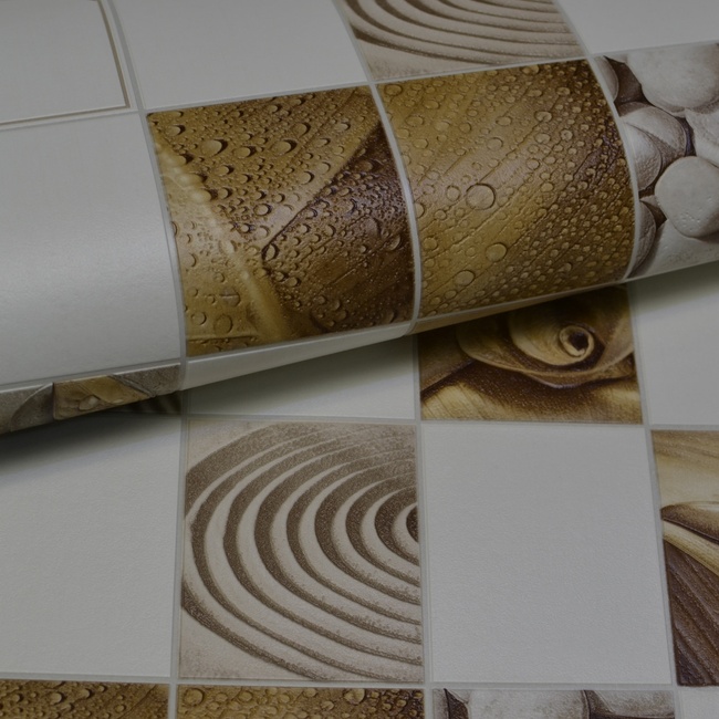 Шпалери вінілові на паперовій основі супер мийка Слов'янські шпалери Expromt В49,4 Спа коричневий 0,53 х 10,05м (5677-12)