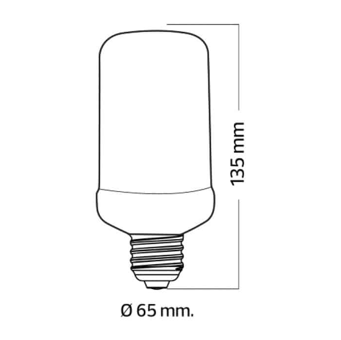 Светодиодная лампа с эффектом пламени FIREFLUX 5W E27