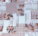 Клеенка на стол ПВХ на основе Декорама круассан коричневый 1,4 х 1м (100-061), Коричневый, Коричневый