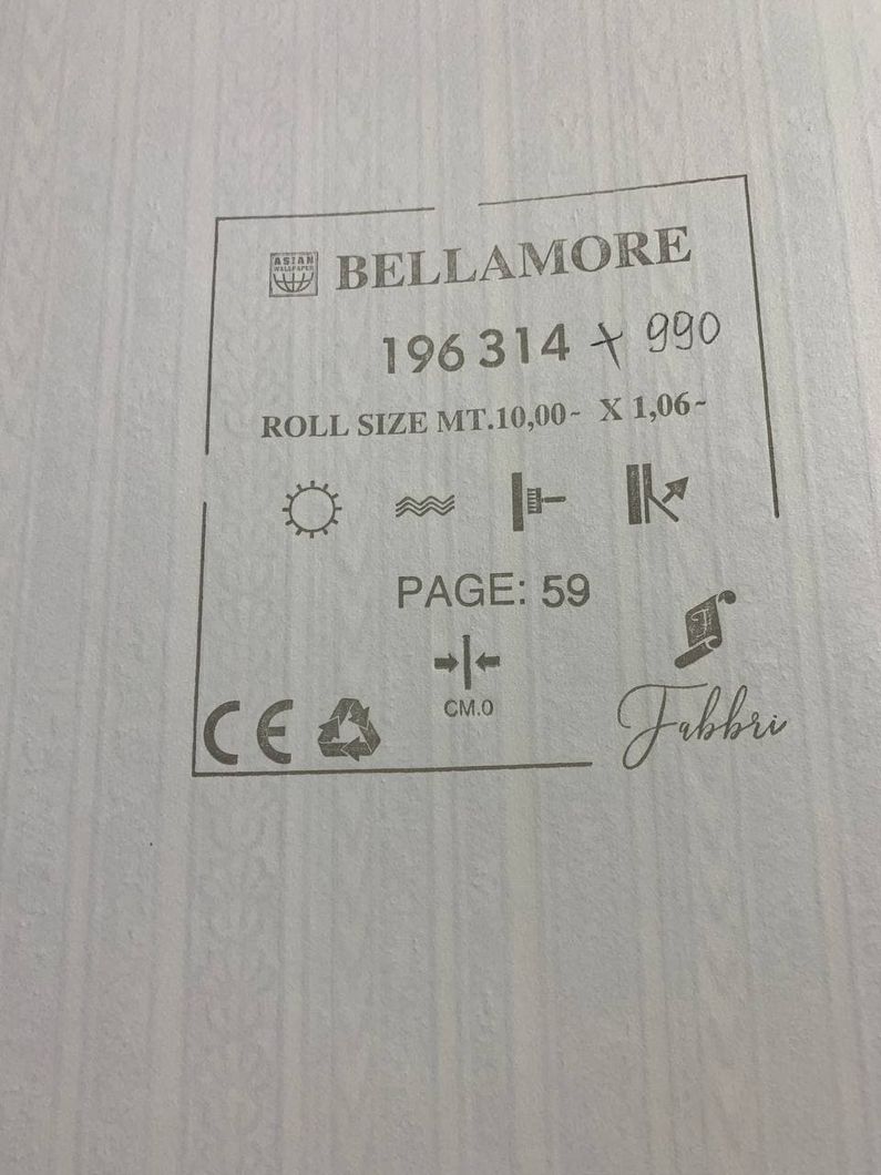 Обои виниловые на флизелиновой основе Wiganford Bellamore темно-бежевый 1,06 х 10,05м (196314)