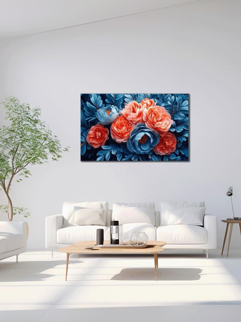 Картина на холсте МАKO " Цветочный калейдоскоп " 60x100 см MK10592