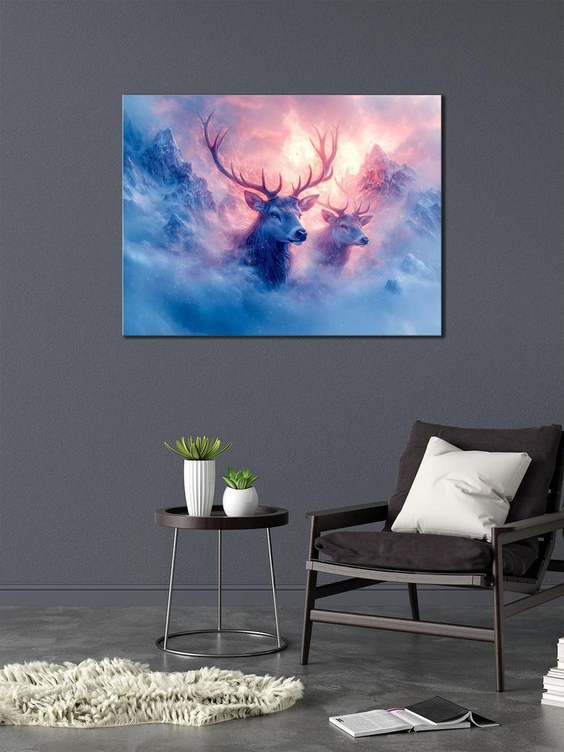 Картина на холсте МАKO " Олени на рассвете" 50x70 см MK10626_5070