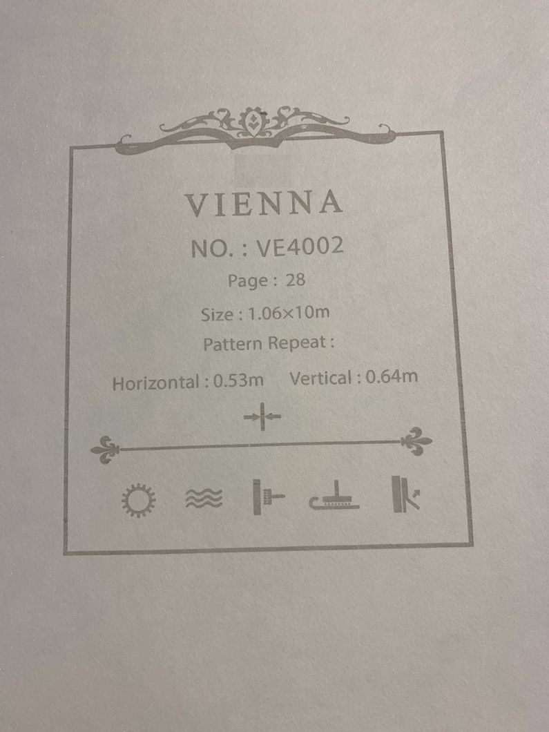 Обои виниловые на флизелиновой основе Vienna песочный 1,06 х 10,05м (VE4002)