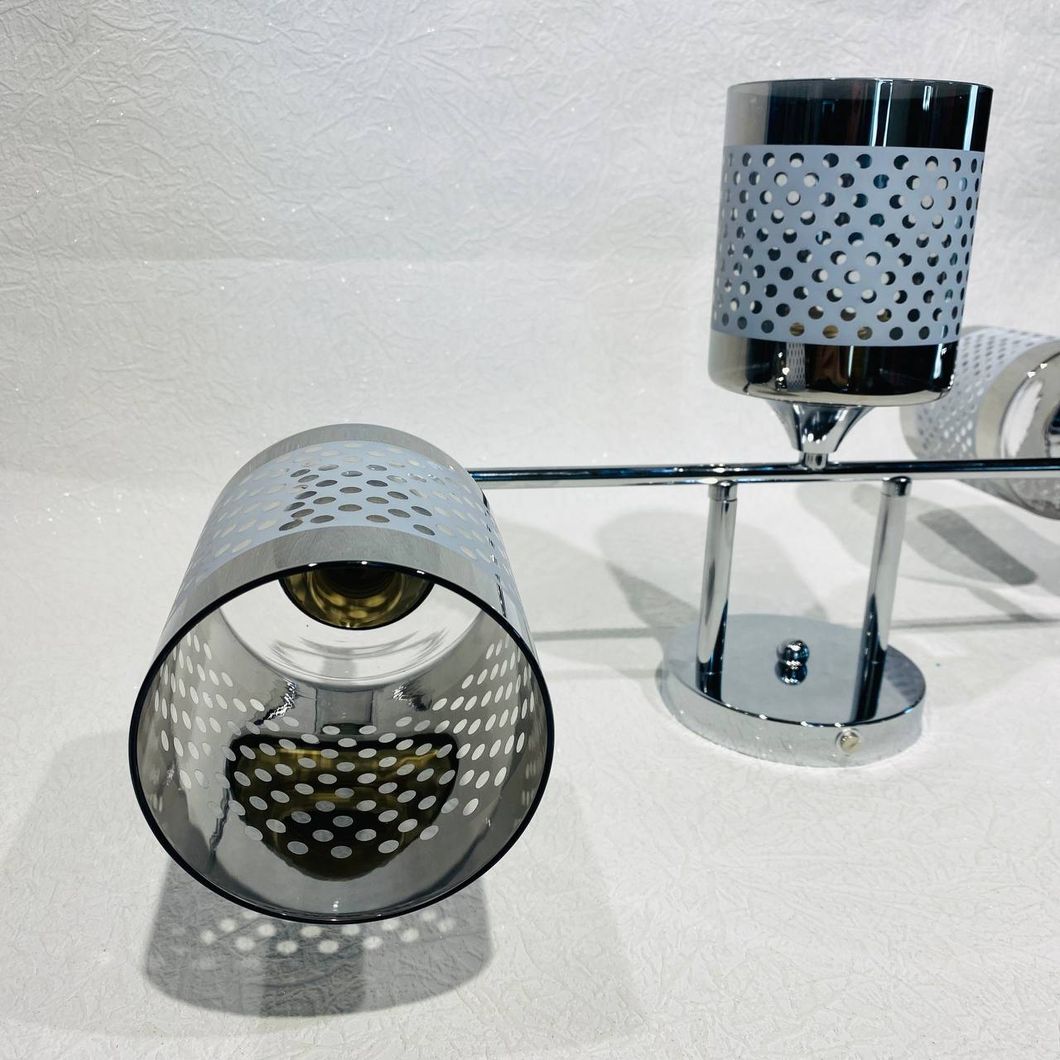 Люстра 2 лампы, в гостиную, спальню стекло в классическом стиле ХРОМ (XA1450/3), Хром, Хром