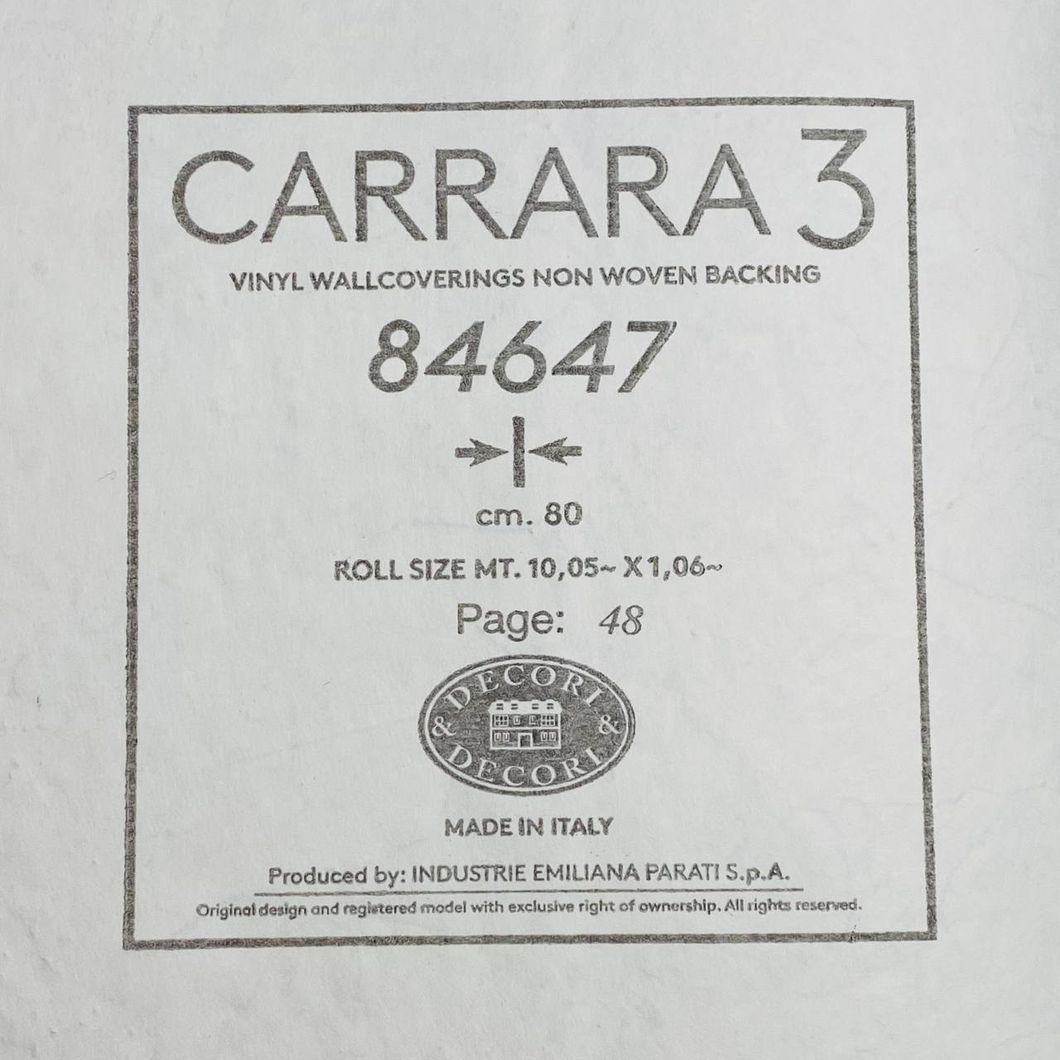 Шпалери вінілові на флізеліновій основі Emiliana Parati Carrara білий 1,06 х 10,05м (84647)