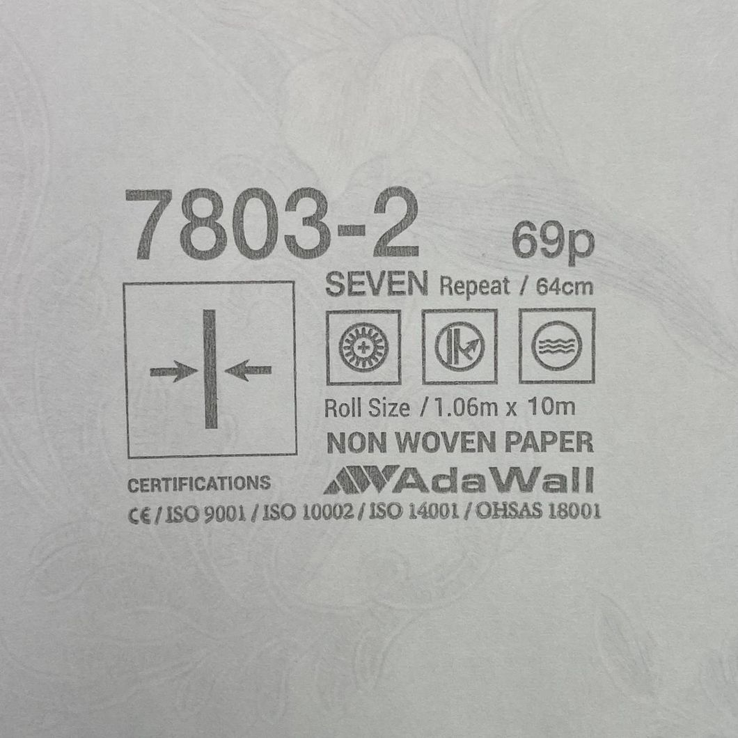 Шпалери вінілові на флізеліновій основі м'ятний AdaWall Seven 1,06 х 10,05м (7803-2)