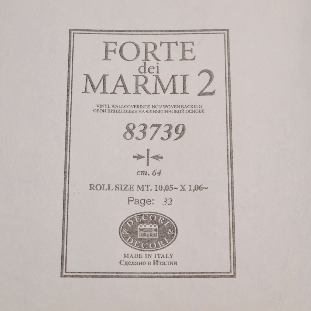 Обои виниловые на флизелиновой основе Decori & Decori Forte Dei Marmi 2 серо-бежевый 1,06 х 10,05м (83739)