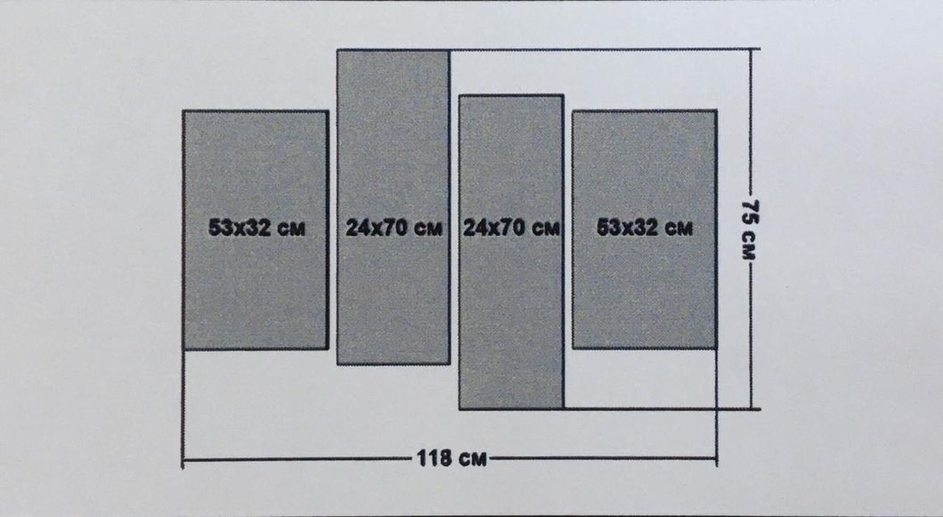 Картина модульная 4 части Лебеди в озере 80 х 120 см (8370-K-110)