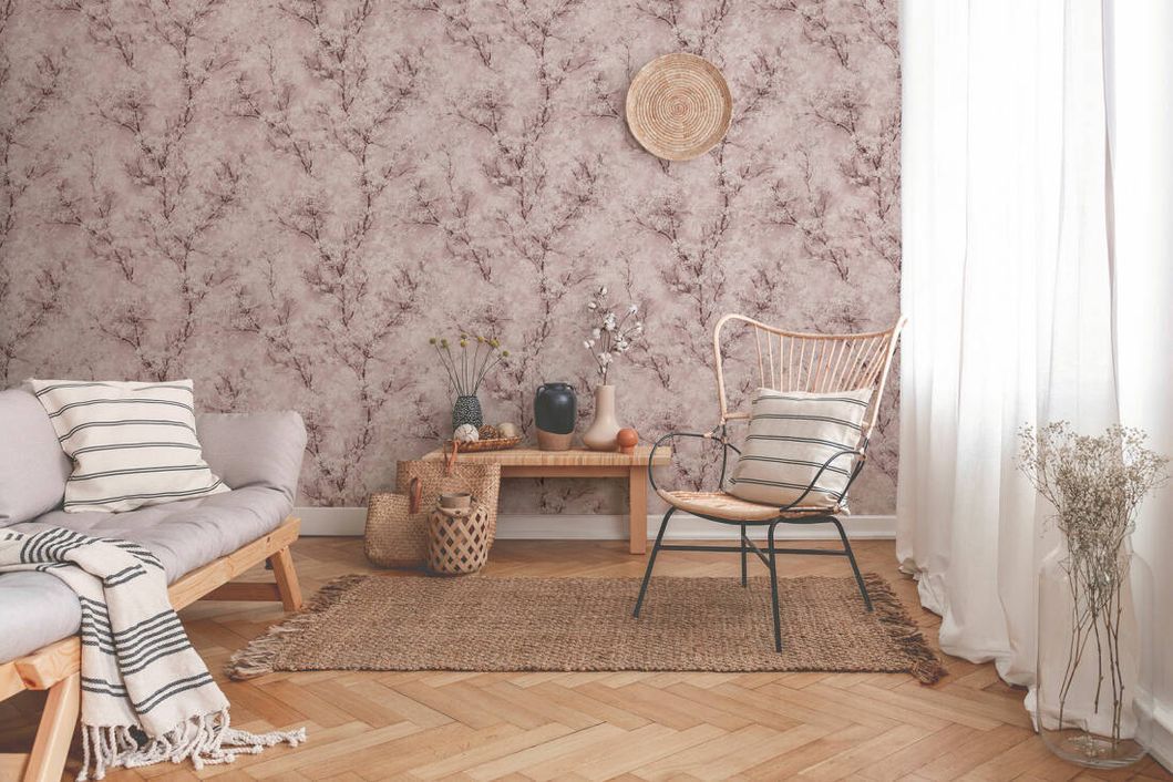 Шпалери вінілові на флізеліновій основі AS Creation New Walls рожевий 0,53 х 10,05м (37420-4)