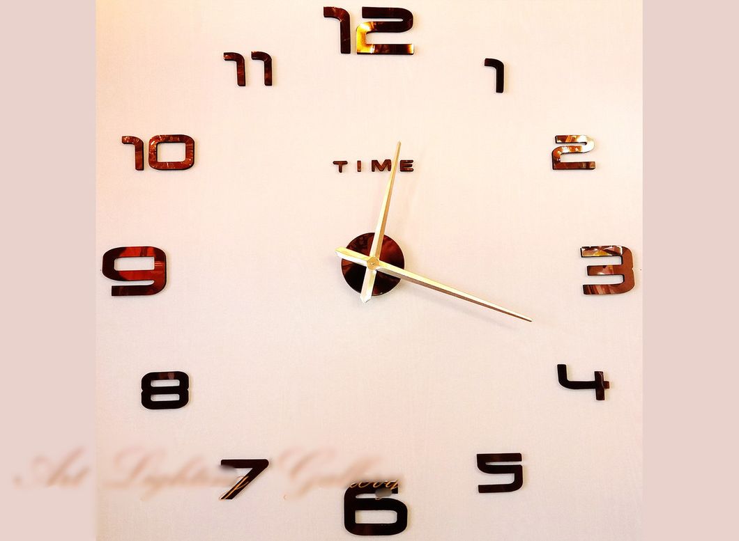Часы наклейки серебряный (5226 - А 109 / 08 )