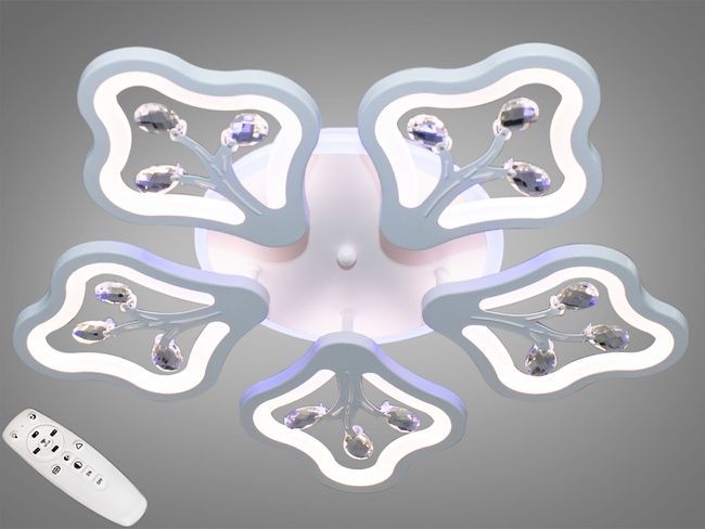 Стельова LED-люстра з диммером та підсвічуванням, 95W