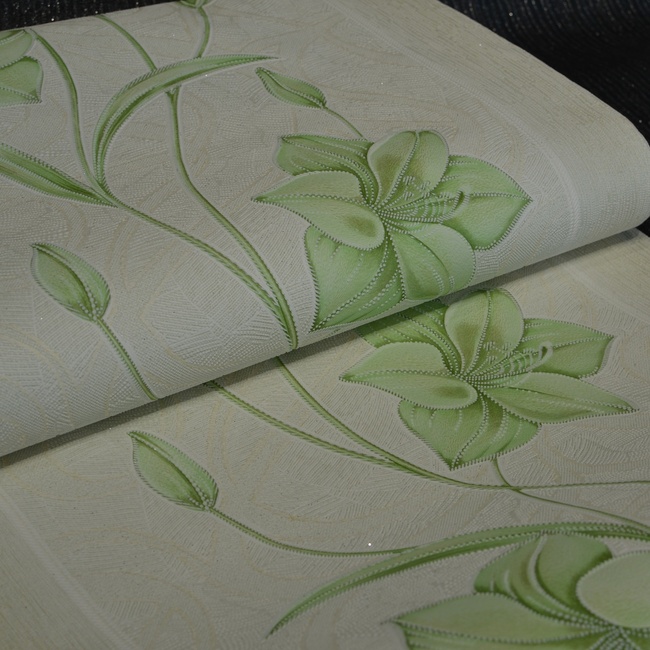 Шпалери акрилові на паперовій основі Слобожанські шпалери зелений 0,53 х 10,05м (395-23),