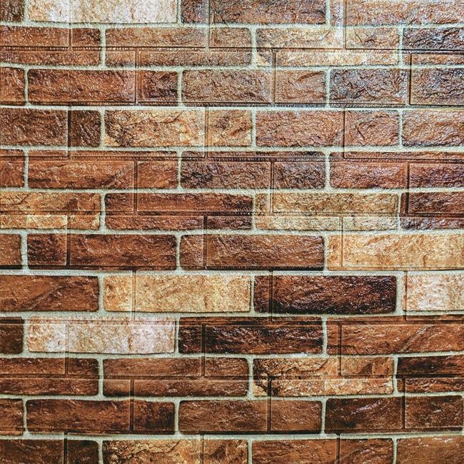 Панель стеновая 3D 700мм*770мм*2мм BROWN (D) SW-00001910, Бежевый, Бежевый