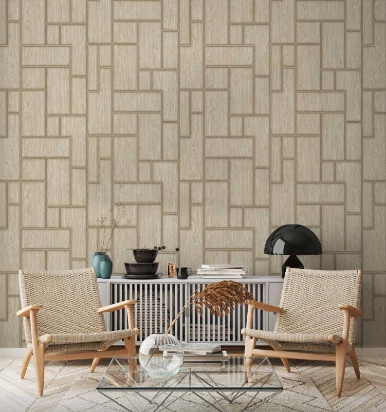 Обои виниловые на флизелиновой основе бежевый Roka AdaWall 1,06 х 10м (23108-2)