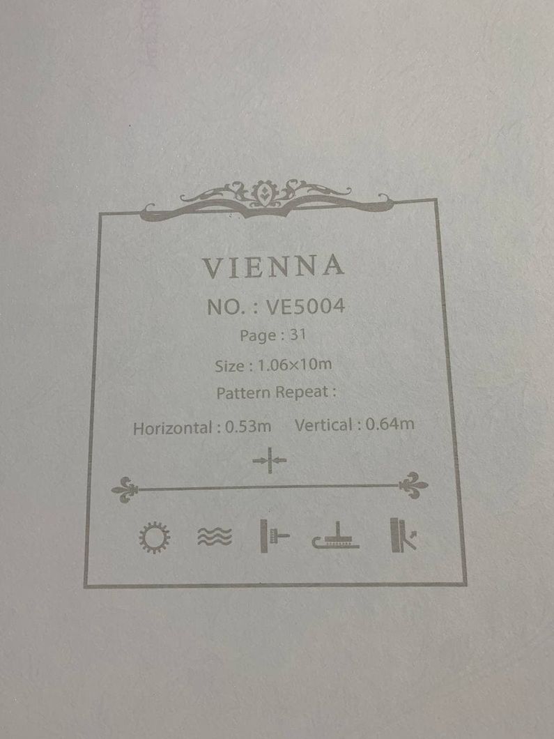 Шпалери вінілові на флізеліновій основі Vienna бронза 1,06 х 10,05м (VE5004)
