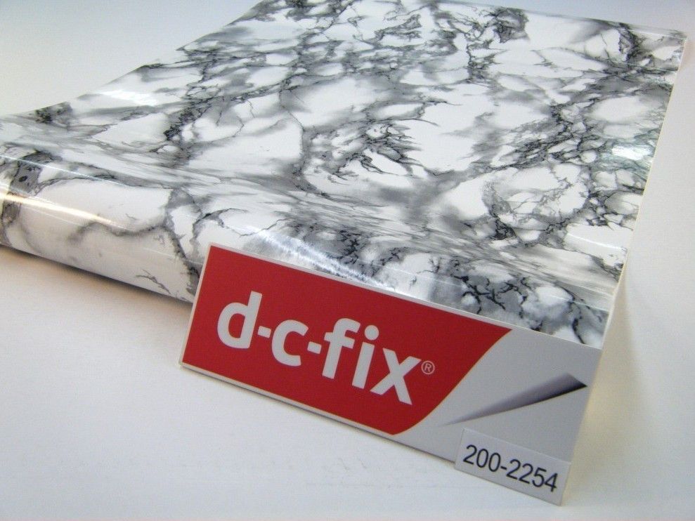 Самоклейка декоративна D-C-Fix Мармур білий напівглянець 0,45 х 15м (200-2254), Білий, Білий