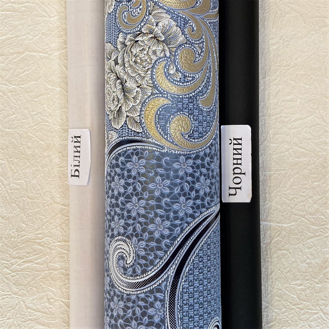 Шпалери вінілові на паперовій основі Слов'янські шпалери Comfort В58,4 Ассоль синій 0,53 х 10,05м (9388-03)