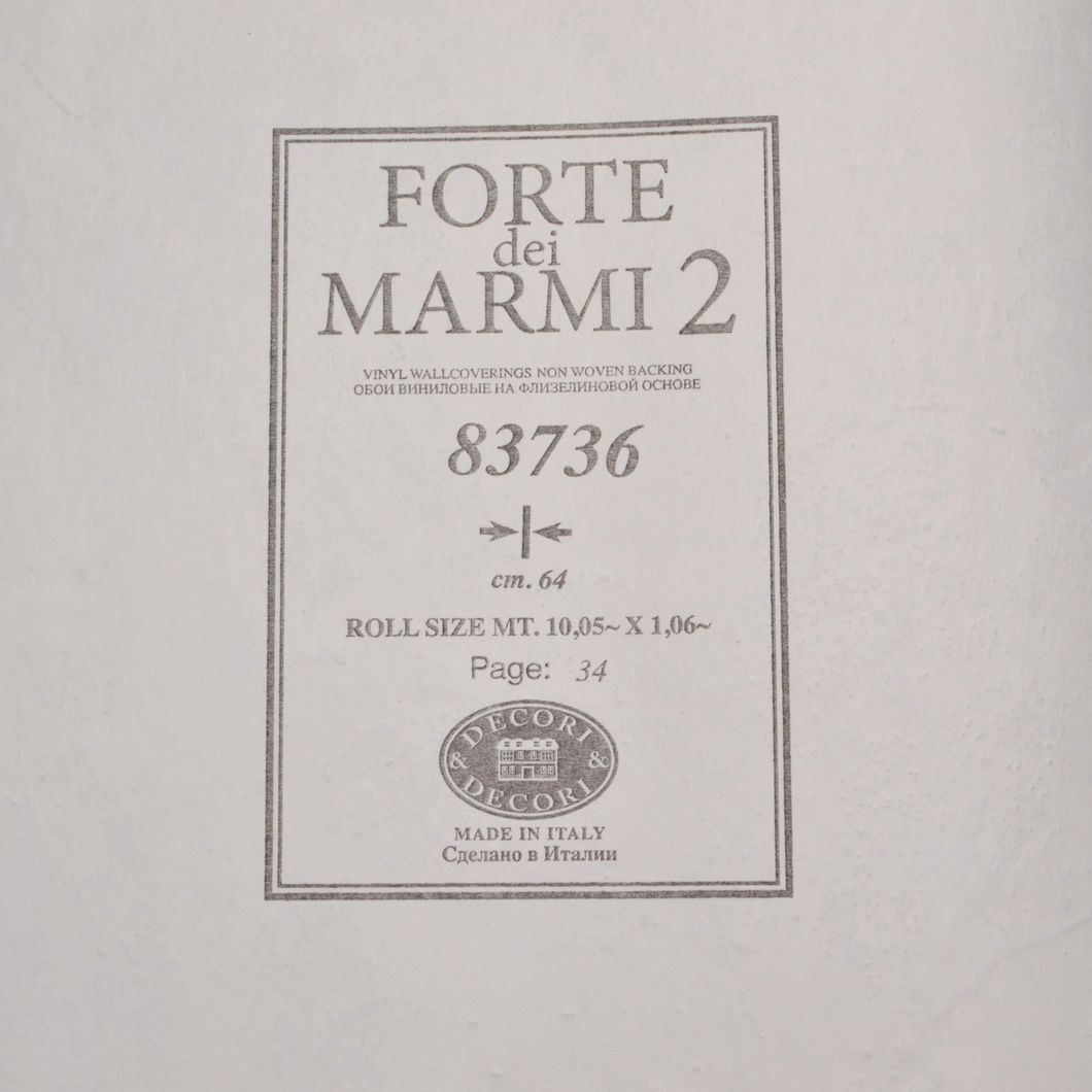 Шпалери вінілові на флізеліновій основі Decori & Decori Forte Dei Marmi 2 бежевий 1,06 х 10,05м (83736)