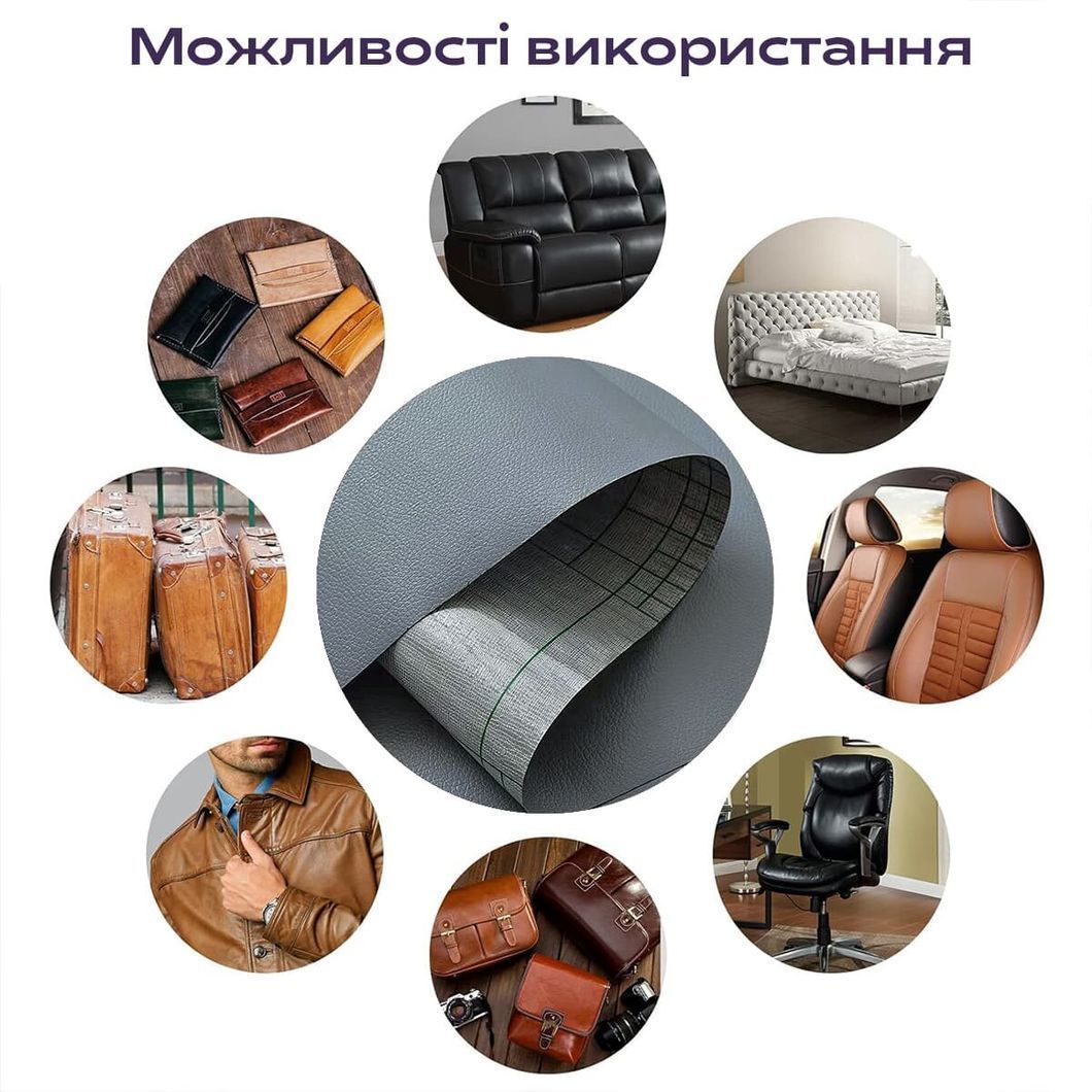 Самоклеющая экокожа в рулоне 1,37 х 3м серый (D) (SW-00001340), Серый, Серый
