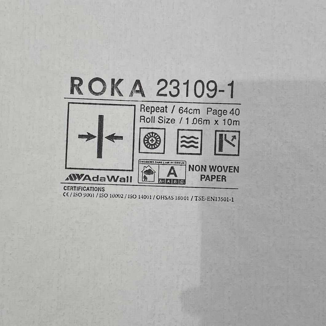 Шпалери вінілові на флізеліновій основі Roka AdaWall світло-сірий 1,06 х 10м (23109-1)