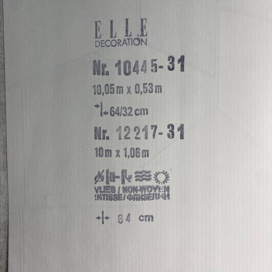Обои виниловые на флизелиновой основе Erismann Elle 4 светло-серый 1,06 х 10,05м (12217-31)