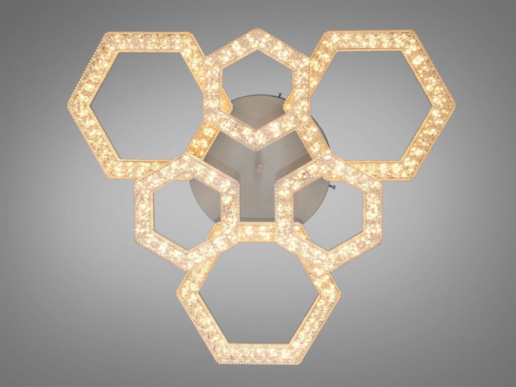 Стельова LED люстра біла 75W 6 модулів з пультом