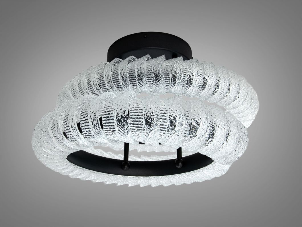 Потолочная люстра LED с пультом черная 80 Вт 14 м&sup2;