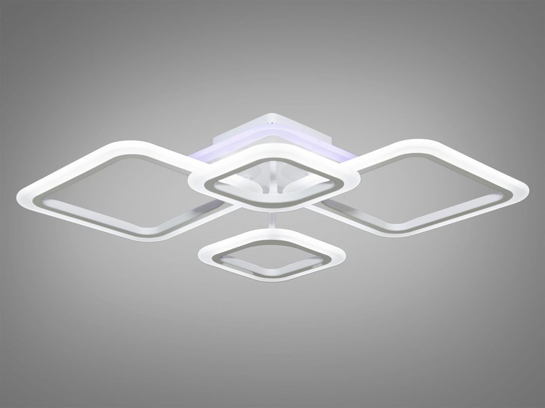 Потолочная LED люстра с димером и цветной подсветкой 80W