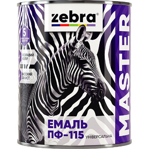 Эмаль «3в1» 0,7кг ZEBRA серия Кольчуга 88 Темно-коричневый (24137)