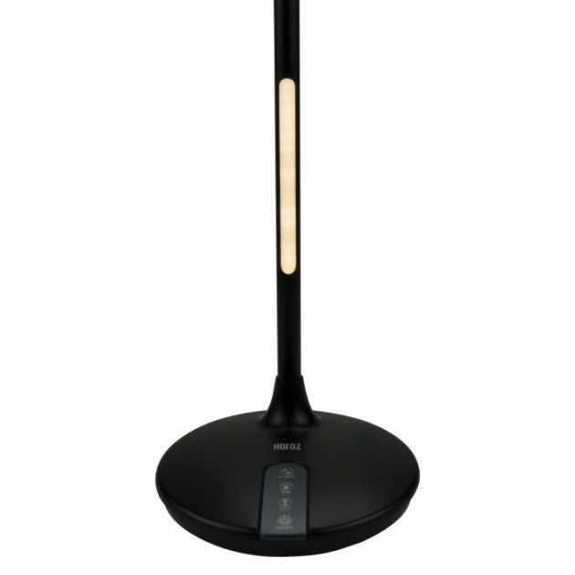Настільна лампа світлодіодна LED Horoz Electric ARYA 8W диммер, нічник чорний, Черный, Чорний