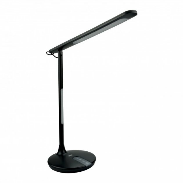 Настільна лампа світлодіодна LED Horoz Electric ARYA 8W диммер, нічник чорний, Черный, Чорний